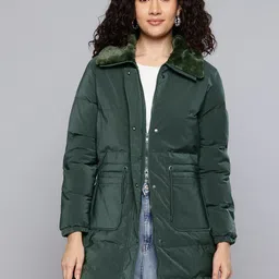 Fort Collins Toggle Waist Longline Padded Jacket-image-41