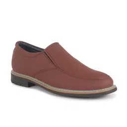 FAUSTO Men Red Formal Slip-On Shoes-image-4
