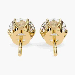 VALANOVA 18 Kt Gold Lab Grown Diamond Stud Earrings - 1.70 g image 4