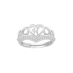 Lila Silver Plated Cubic Zirconia Stone Studded Finger Ring-picture-38