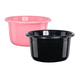 Kuber Industries Pink & Black 2 piece Solid Plastic Bath Accessories Set-picture-5