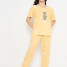 Camey Women Floral Printed Night suit-picture-9