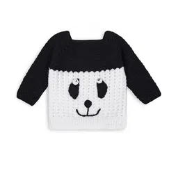 fandom collection Unisex Kids White And Black Long Sleeves Pure Wool Clothing Set image 4