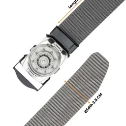Niddleman Men Textured Belt With Spinning Buckle image 3