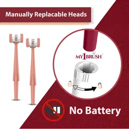 MyOrl-Care 4 Pcs 3 Sided Toothbrush Floss Picks Tongue Cleaner & Toothpick image 3