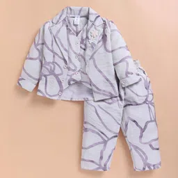 KIDZELLO Girls Printed T-shirt and Shirt with Trousers-picture-24