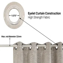 Deco Window Orange & White 2 Pieces Printed Black Out Window Curtain image 5