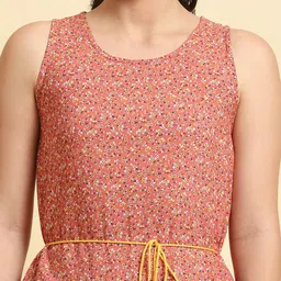 Shree Women Floral Printed A-Line Maxi Dress image 2