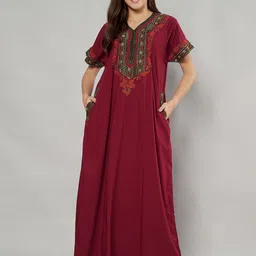 KOI SLEEPWEAR Women Embroidered Maxi Nightdress-picture-10