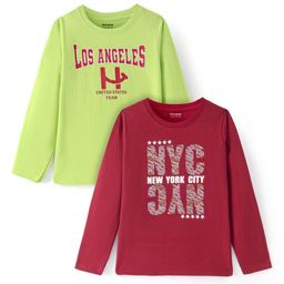 Honeyhap Boys 2 Printed V-Neck Applique T-shirt-picture-32
