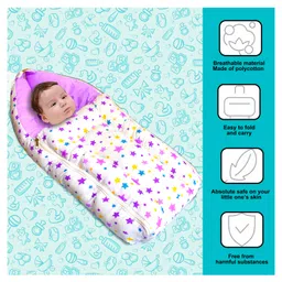 VParents Joy Baby Bedding Set With Pillow & Sleeping Bag Combo - Purple image 5