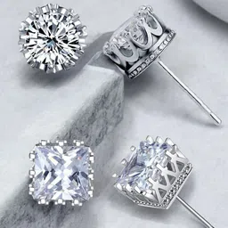fabula Square Studs Earrings-picture-31