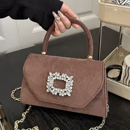 StyleCast Women Textured Structured Handheld Bag with Applique-picture-13