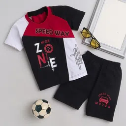 BAESD Kids Printed Short Sleeves T-shirt With Shorts-image-80