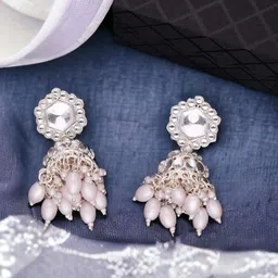 Anouk Diamond Shaped Jhumkas Earrings image 2