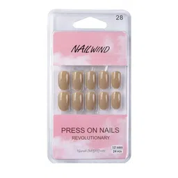 NAILWIND Set Of 24 Press On Nails - Beige- V-28 image 5