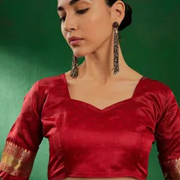 Suha Woven Design Zari Art Silk Banarasi Saree image 4