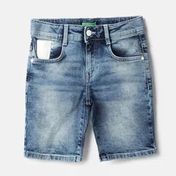 United Colors of Benetton Boys Regular Fit Mid-Rise Denim Shorts-picture-43