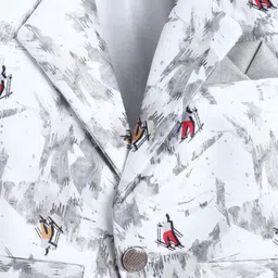 FOURFOLDS Boys Abstract Printed 3 Piece Suit Set With Bow image 4