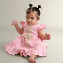 My Milestones Flutter Sleeve Ruffled Fit & Flare Dress-picture-36