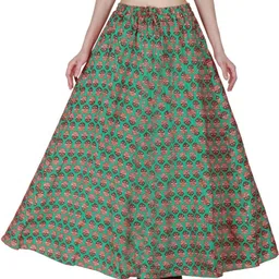 Sttoffa Women Green Pure Cotton Skirt-picture-21
