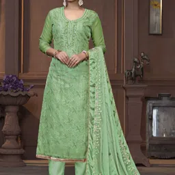 Maroosh Embellished Organza Unstitched Dress Material-picture-18