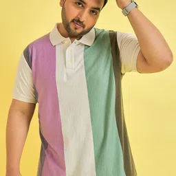 bigbanana Men Colourblocked Polo Collar Bio Finish T-shirt image 1