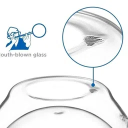 TASKHOUSE Set Of 2 Transparent Solid Glass Transparent Cups image 5