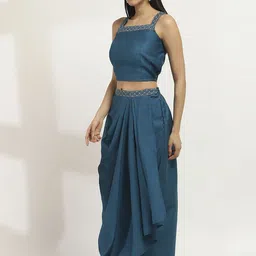 Rangriti Embroidered Top Jacket With Skirt Co-Ords image 2