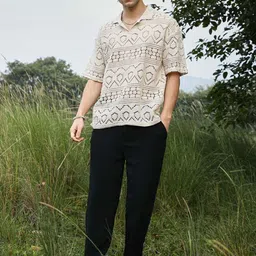 Campus Sutra Men Polo Collar Raw Edge T-shirt-picture-25