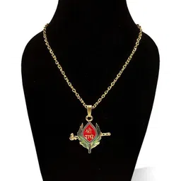 Utkarsh Gold-Plated Geometric Pendants with Chains image 4