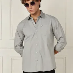 INVICTUS India Slim Fit Button-Down Collar Twill Weave Wrinkle Free Cotton Casual Shirt-picture-17