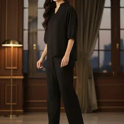 SZN Printed Mandarin Collar Tunic With Trousers Co-Ords image 3