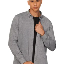 HOPE House of Pure Eco Men Classic Fit Solid Button-Down Collar Cotton Casual Shirt-image-33