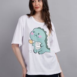 ABSOLUTE DEFENSE Women Graphic Printed Round Neck Cotton Oversized T-shirt-picture-31