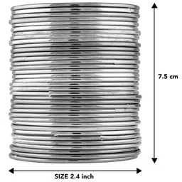 Peora Set Of 36 Sliver-Plated Antique Bangles image 5