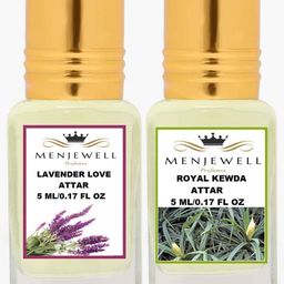 Menjewell Set Of 2 Lavender Love & Royal Kewda Attar - 10 ml-picture-29