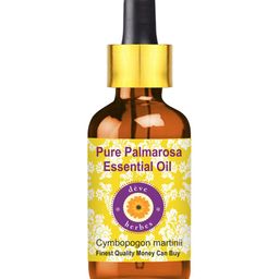 Deve Herbes Pure Palmarosa Essential Oil with Glass Dropper Natural Therapeutic Grade 10ml-picture-0