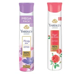 YARDLEY LONDON Women Set Of 2 Refreshing Deo - Morning Dew & Royal Red Roses - 150ml Each-picture-18
