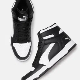 Puma Men Evoke Layup SL Colourblocked Mid-Top Sneakers-picture-39