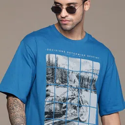 The Roadster Lifestyle Co. Printed Pure Cotton Oversized T-shirt-picture-24