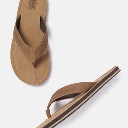 Woodland Men Camel Brown Textured Leather Comfort Sandals-picture-11