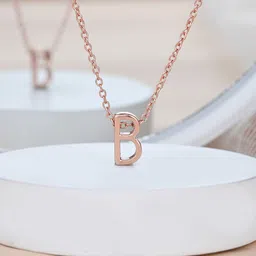 TOUCH925 Pure Silver B-Letter Shaped Pendant With Chain-picture-40
