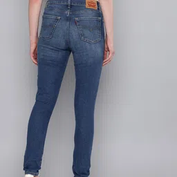 Levis Women 721 Skinny Fit High-Rise Low Distress Light Fade Stretchable Jeans image 3