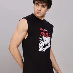 Roadking Men Printed Raw Edge T-shirt image 2