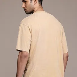 The Roadster Life Co. Printed Drop-Shoulder Sleeves Relaxed Fit Pure Cotton T-shirt image 2