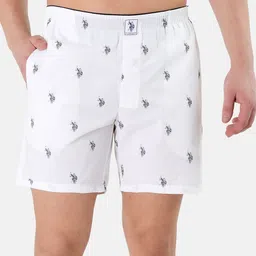 U.S. Polo Assn. White Printed Pure Cotton Boxers I021-001-image-91