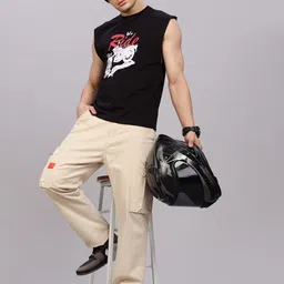 Roadking Men Printed Raw Edge T-shirt image 4