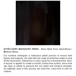 Ikiriya Black Wood Contemporary Dark Mahagony Finish Rectangle Coffee Table image 5