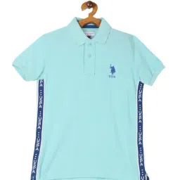 U.S. Polo Assn. Kids Light Blue Solid Polo T-Shirt-picture-24